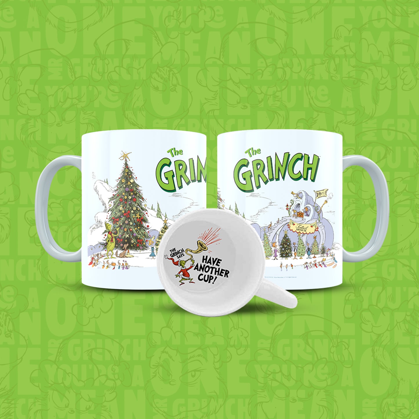 Grinch Mug Set