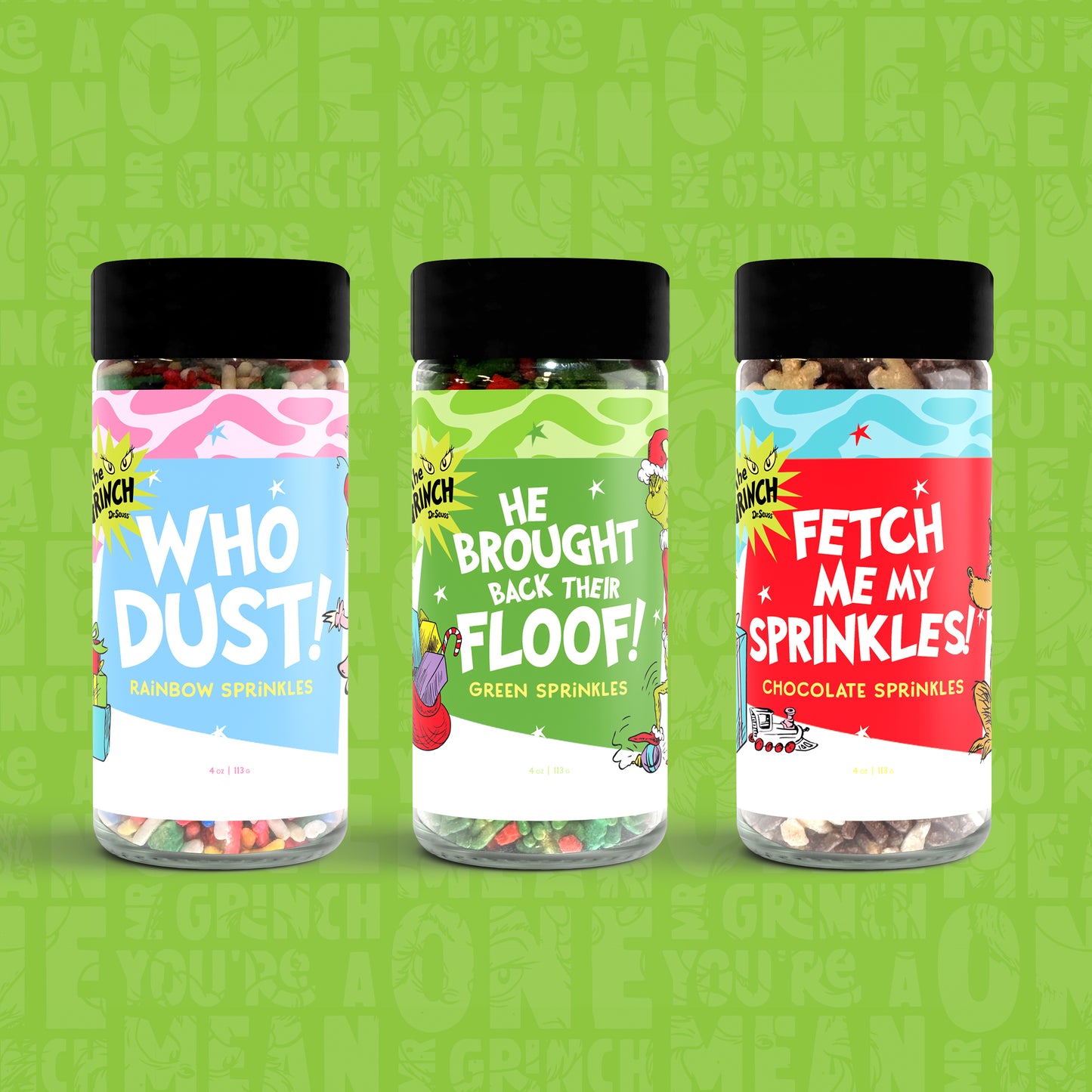 Grinch Sprinkles 3-Pack