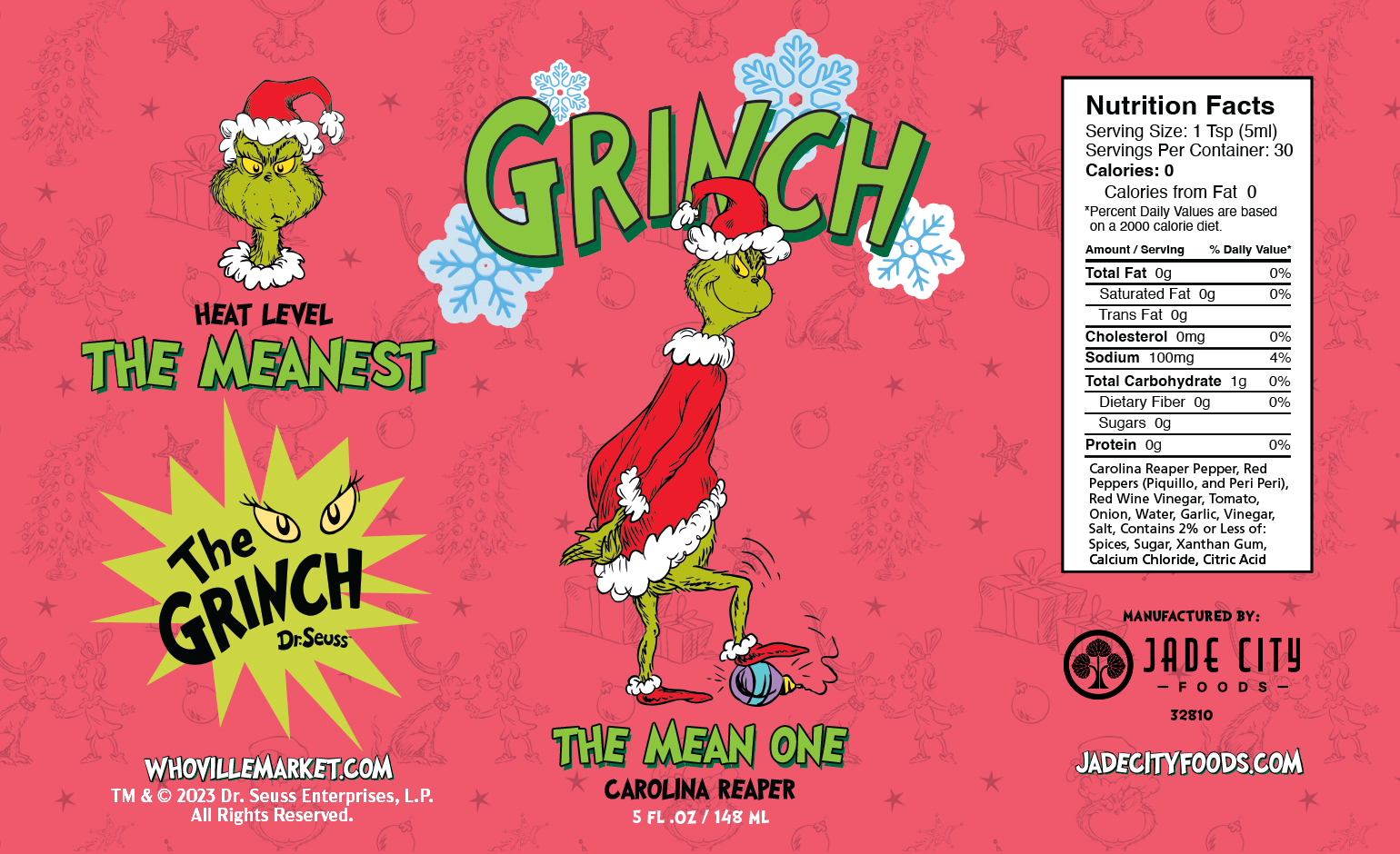 The Grinch Water Bottle Labels 